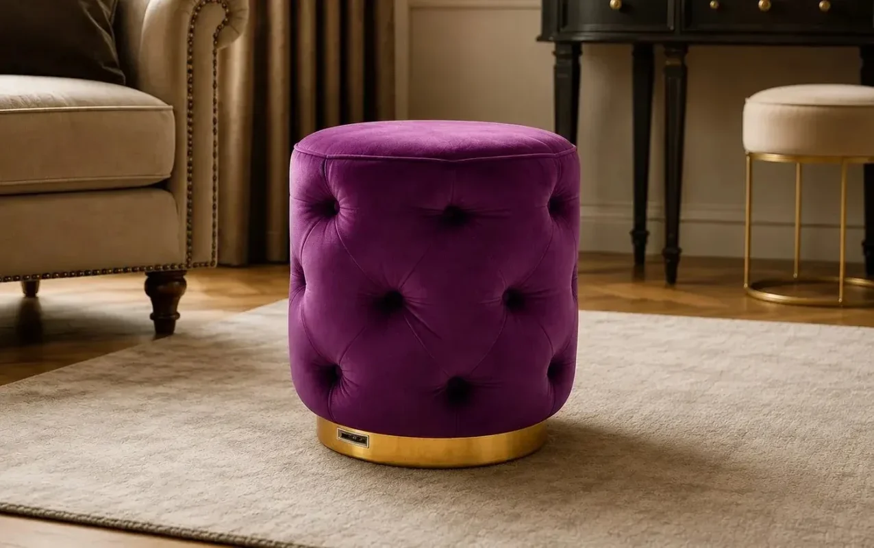 Chesterfield Round Pouffe