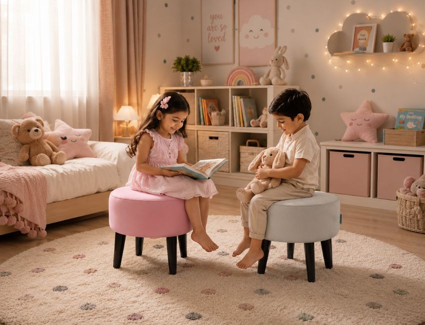 How Interior Designers Use Pouffe Stools to Make Small Living Rooms Look Bigger