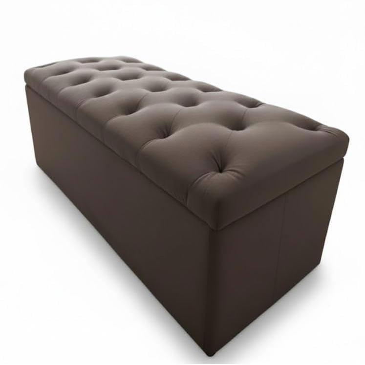 Velvet Upholstered Storage Ottoman Bench