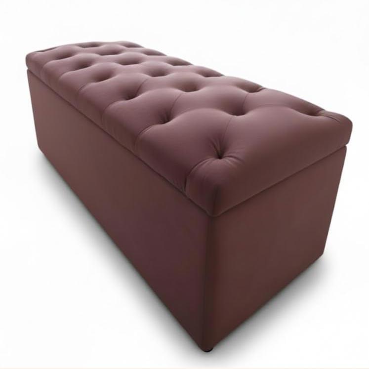 Velvet Upholstered Storage Ottoman Bench