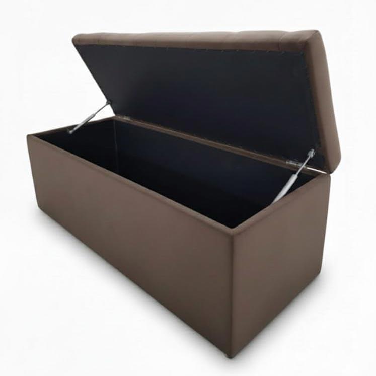 Velvet Upholstered Storage Ottoman Bench