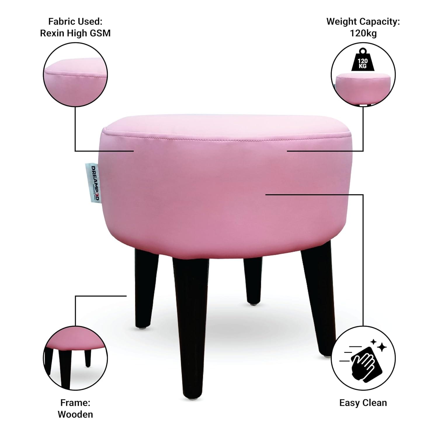upholstered pouffe Stool