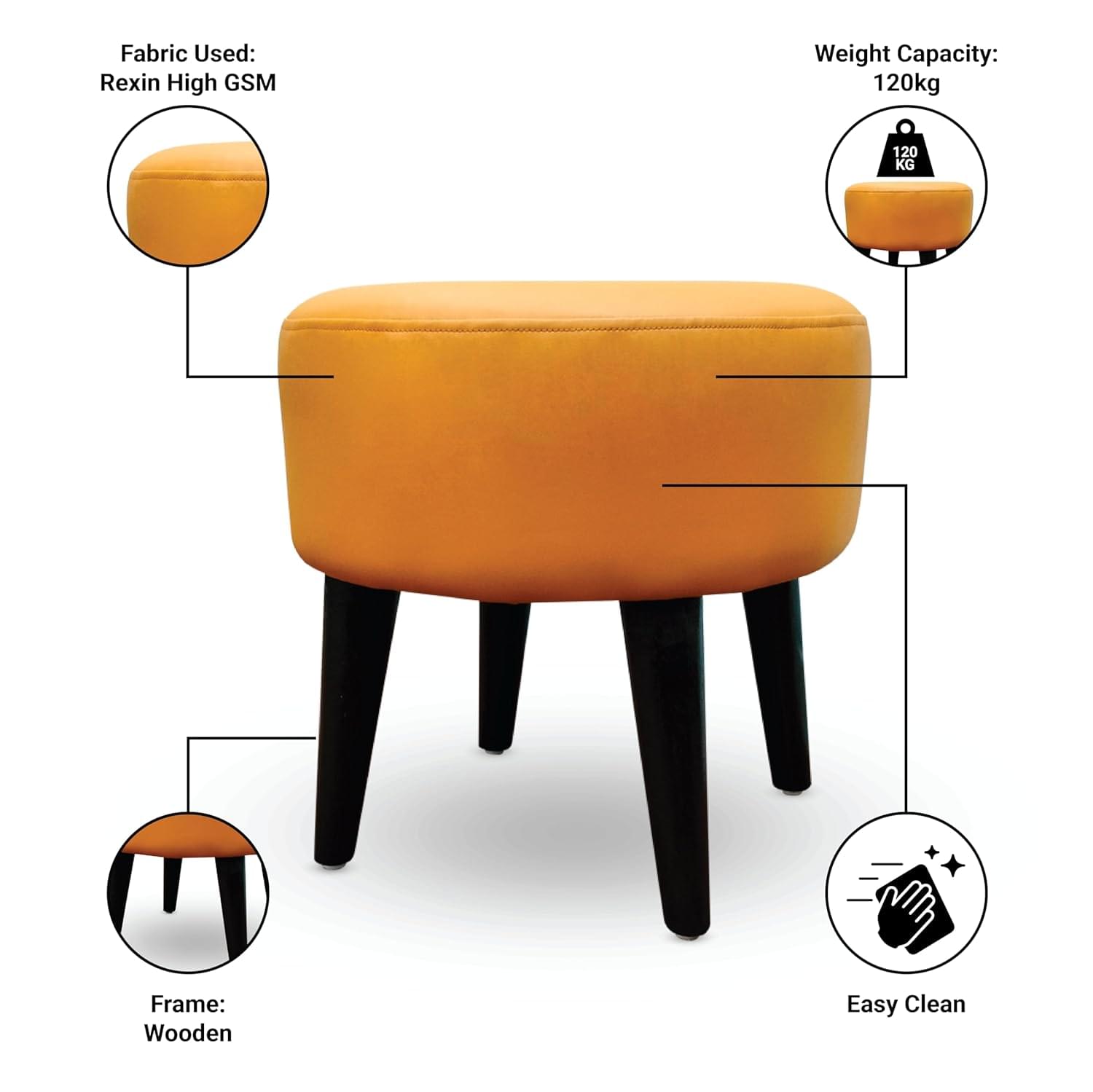 upholstered pouffe Stool