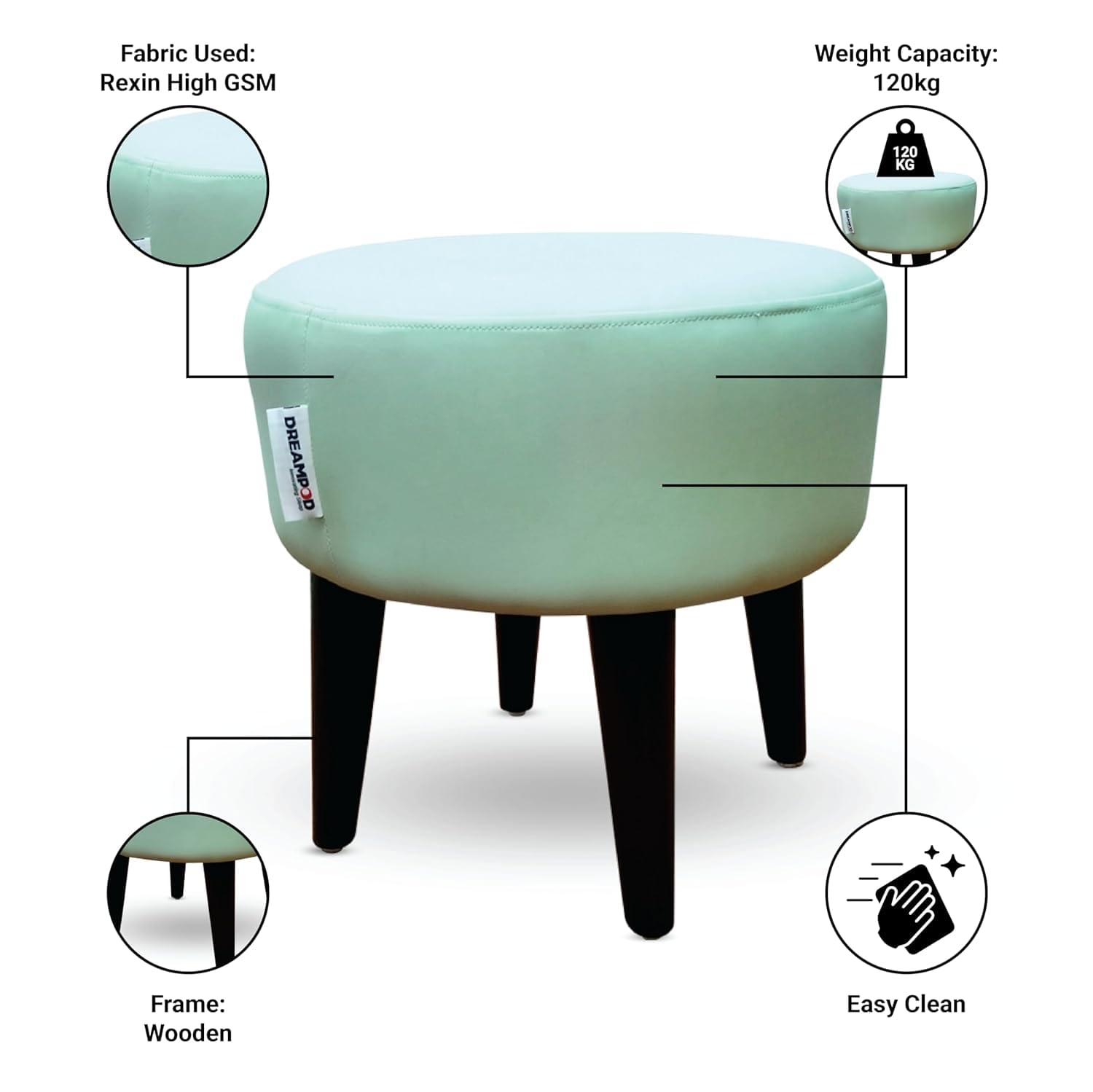 upholstered pouffe Stool