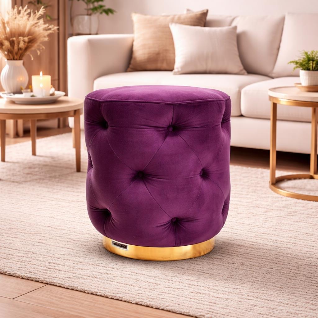 Pouffe Round Chesterfield Pouffe Round Chesterfield